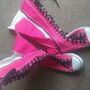 Size 8-1/2 Tall Rose Pink Sneaker Kickers